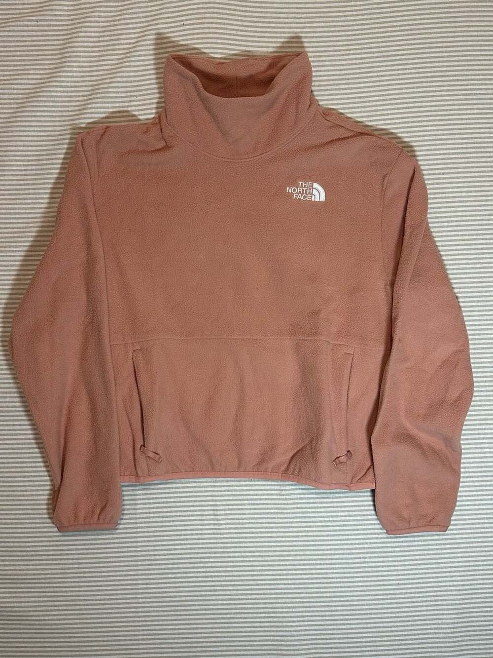 The North Face Women's Pink Fleece Funnel Neck Pullover Sweatshirt Size Small
